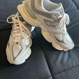 New Balance White and Gray Athletic Shoes